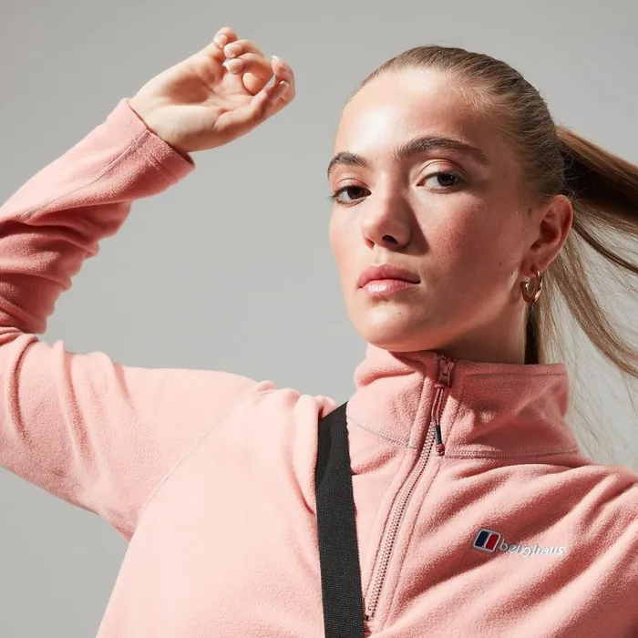 Berghaus Fleece Urban Prism Crop Half Zip 8211 Pink 8211 Women