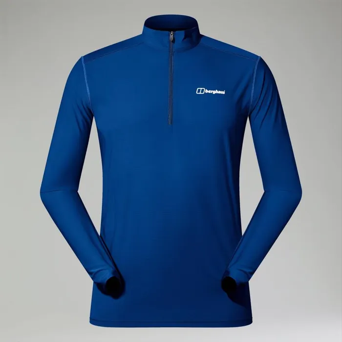 Berghaus TShirts 247 Half Zip Long Sleeve Tech Tee 8211 Blue 8211 Men Berghaus TShirts 247 Half Zip Long Sleeve Tech Tee 8211 Blue 8211 Men