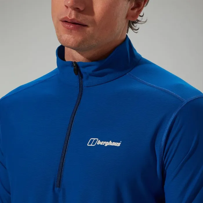 Berghaus TShirts 247 Half Zip Long Sleeve Tech Tee 8211 Blue 8211 Men Berghaus TShirts 247 Half Zip Long Sleeve Tech Tee 8211 Blue 8211 Men