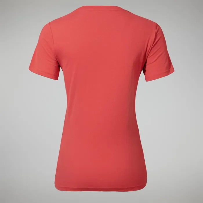 Berghaus TShirts Linear Landscape Super Stretch Tee Red 8211 Women Berghaus TShirts Linear Landscape Super Stretch Tee Red 8211 Women