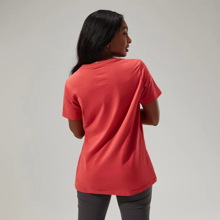 Berghaus TShirts Linear Landscape Super Stretch Tee Red 8211 Women Berghaus TShirts Linear Landscape Super Stretch Tee Red 8211 Women