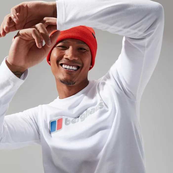 Berghaus TShirts Organic Big Logo Long Sleeve Tee White 8211 Men