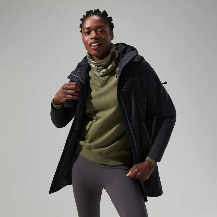 Berghaus Waterproof Omeara Long Jacket 8211 Black 8211 Women