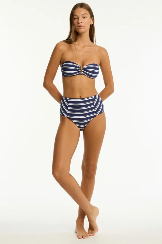 Biarritz Panelled High Waist Pant Biarritz French Navy Women Sea Level Bottoms