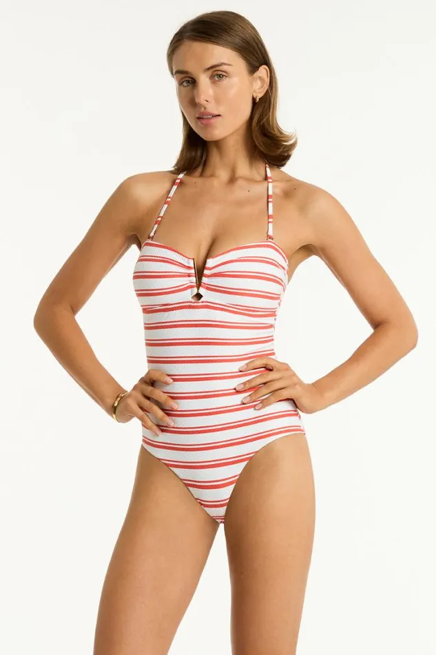 Biarritz V Bar Bandeau One Piece Biarritz Flame Women Sea Level One Pieces