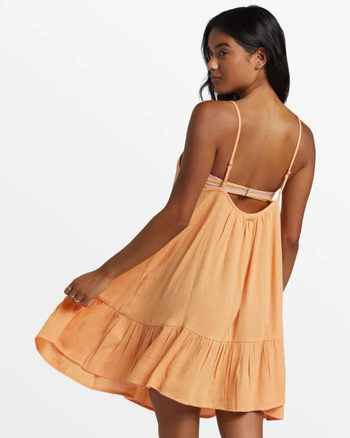 Billabong Dresses Beach Vibes Beach CoverUp Tangy Peach 8211 Women Billabong Dresses Beach Vibes Beach CoverUp Tangy Peach 8211 Women
