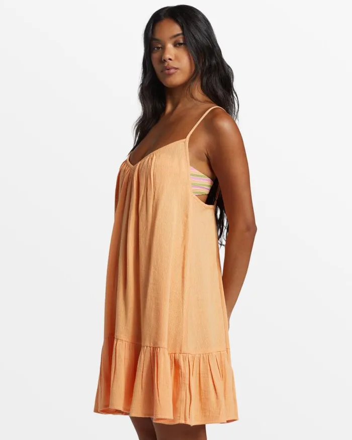Billabong Dresses Beach Vibes Beach CoverUp Tangy Peach 8211 Women Billabong Dresses Beach Vibes Beach CoverUp Tangy Peach 8211 Women