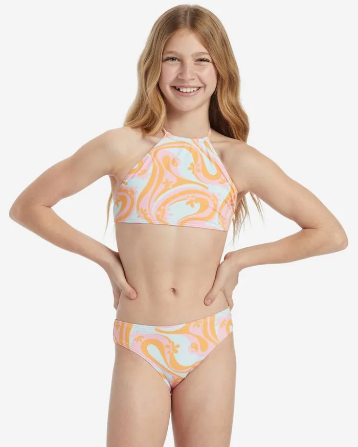 Billabong Girls039 Swim Girls In The Groove High Neck Set Bikini Set Multi 8211 Women Billabong Girls039 Swim Girls In The Groove High Neck Set Bikini Set Multi 8211 Women
