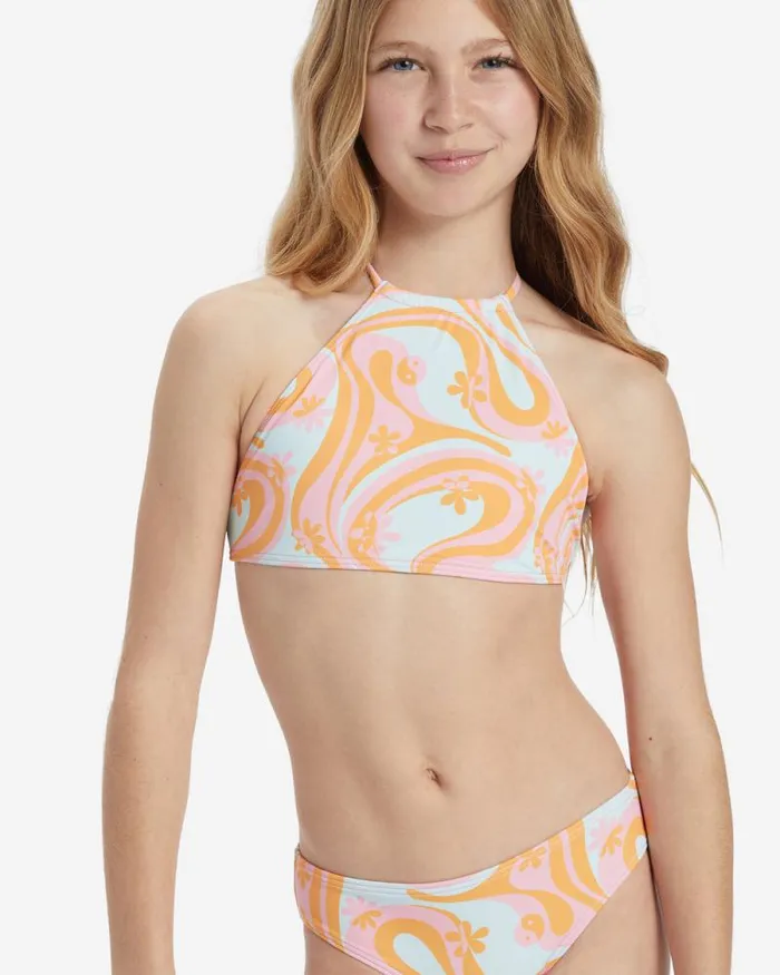 Billabong Girls039 Swim Girls In The Groove High Neck Set Bikini Set Multi 8211 Women Billabong Girls039 Swim Girls In The Groove High Neck Set Bikini Set Multi 8211 Women