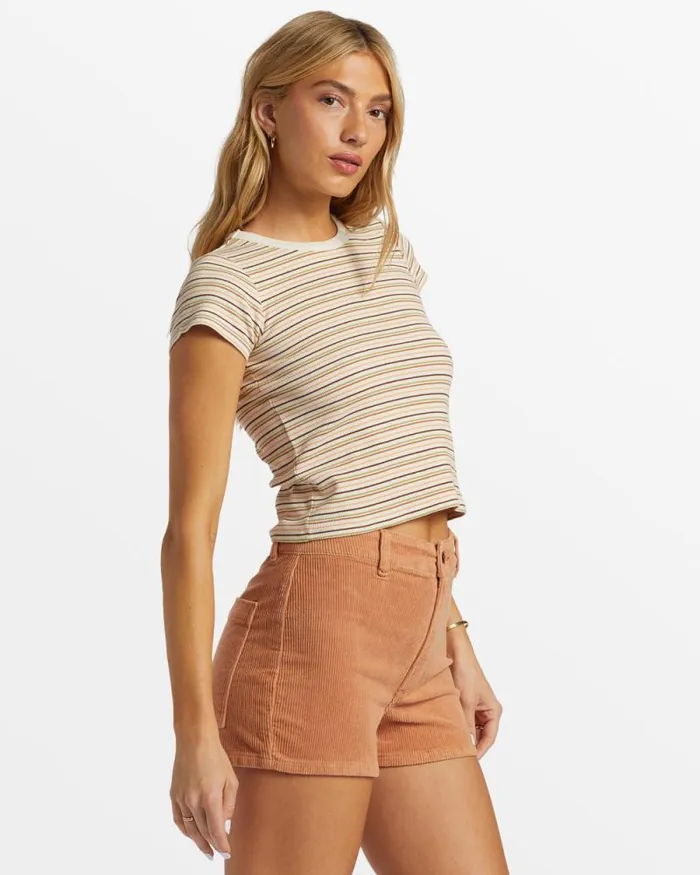 Billabong Graphic Tees and Tanks Feelin It TShirt Salt Crystal 8211 Women Billabong Graphic Tees and Tanks Feelin It TShirt Salt Crystal 8211 Women