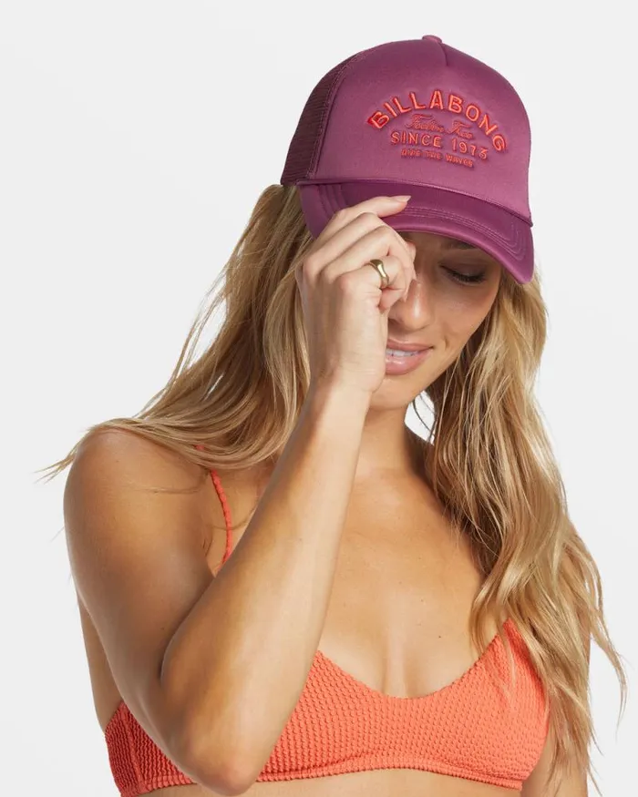 Billabong Hats and Beanies Across Waves Trucker Hat Blackberry 8211 Women