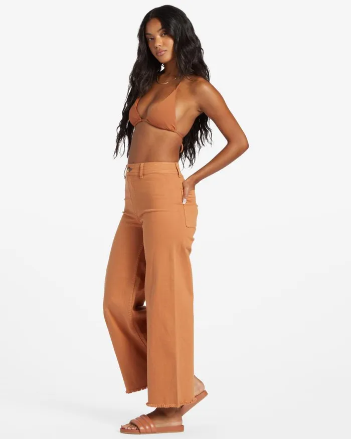 Billabong Jeans and Pants Free Fall HighWaist Pants Toffee 8211 Women Billabong Jeans and Pants Free Fall HighWaist Pants Toffee 8211 Women