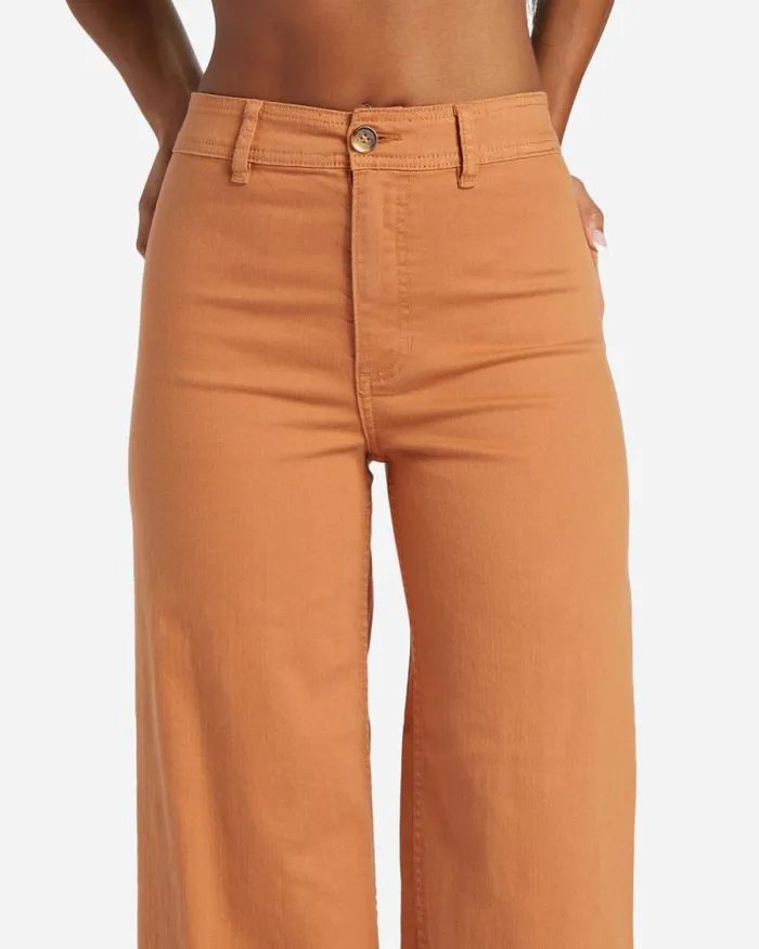 Billabong Jeans and Pants Free Fall HighWaist Pants Toffee 8211 Women Billabong Jeans and Pants Free Fall HighWaist Pants Toffee 8211 Women