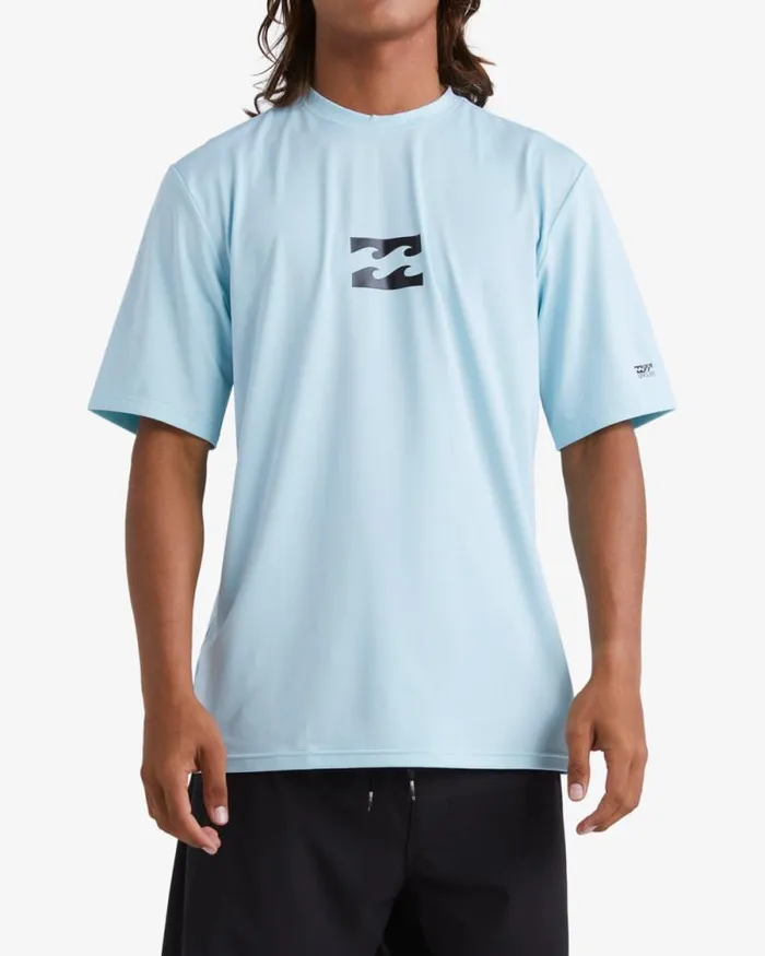 Billabong Rashguards and Surf Tees All Day Wave Loose Fit Short Sleeve Surf Tee Coastal 8211 Men Billabong Rashguards and Surf Tees All Day Wave Loose Fit Short Sleeve Surf Tee Coastal 8211 Men