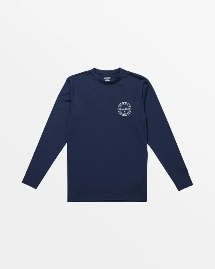 Billabong Rashguards and Surf Tees Classic Rotor UPF 50 Long Sleeve Surf Tee Navy 8211 Men Billabong Rashguards and Surf Tees Classic Rotor UPF 50 Long Sleeve Surf Tee Navy 8211 Men