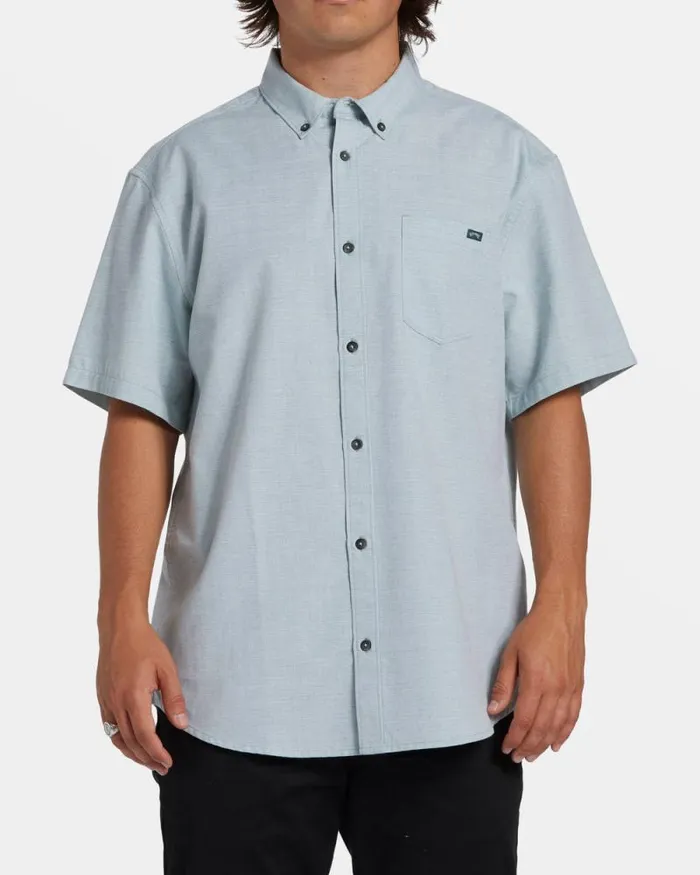 Billabong Shirts All Day Short Sleeve Shirt Jade Stone 8211 Men