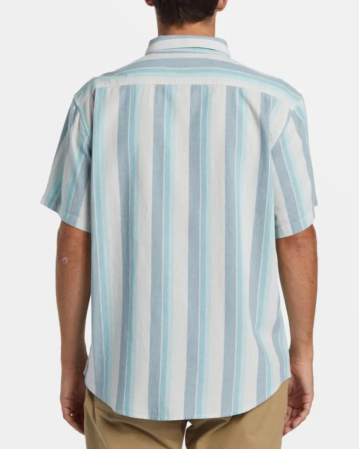 Billabong Shirts All Day Stripe Short Sleeve Shirt Dusty Navy 8211 Men Billabong Shirts All Day Stripe Short Sleeve Shirt Dusty Navy 8211 Men