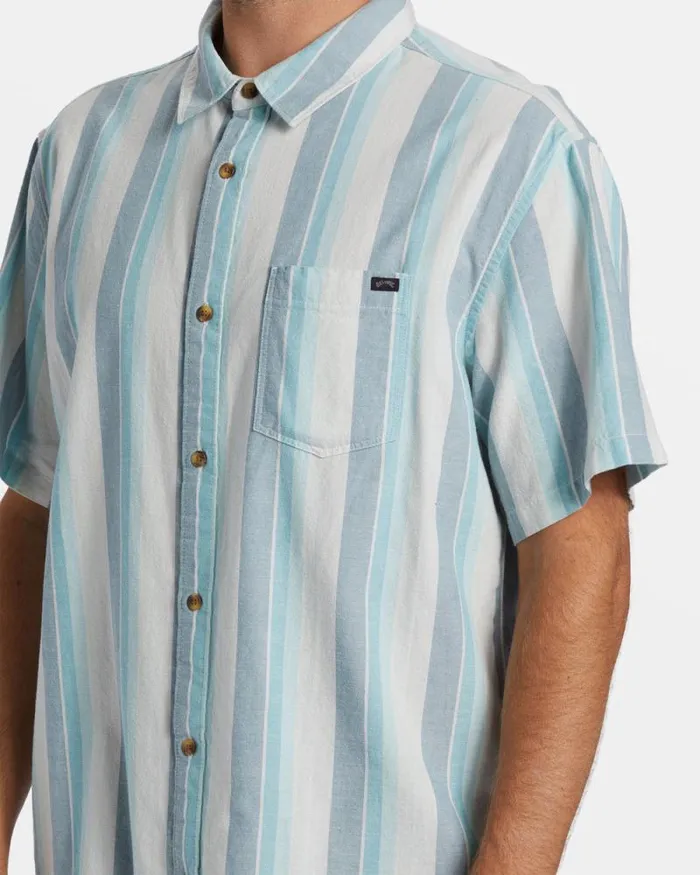 Billabong Shirts All Day Stripe Short Sleeve Shirt Dusty Navy 8211 Men Billabong Shirts All Day Stripe Short Sleeve Shirt Dusty Navy 8211 Men