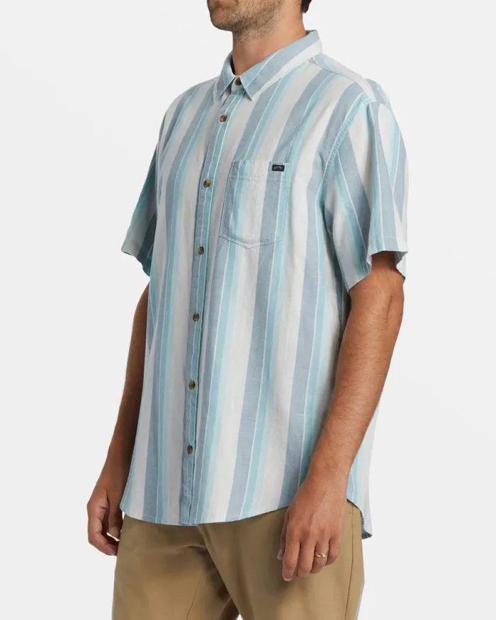 Billabong Shirts All Day Stripe Short Sleeve Shirt Dusty Navy 8211 Men Billabong Shirts All Day Stripe Short Sleeve Shirt Dusty Navy 8211 Men