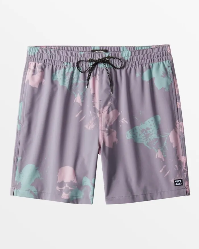 Billabong Short Length 16034 8211 175034 Sundays Layback 17034 Swim Trunks Purple Ash 8211 Men