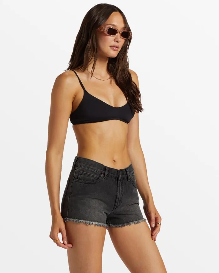 Billabong Shorts Drift Away Frayed Denim Shorts Black Rinse 8211 Women Billabong Shorts Drift Away Frayed Denim Shorts Black Rinse 8211 Women