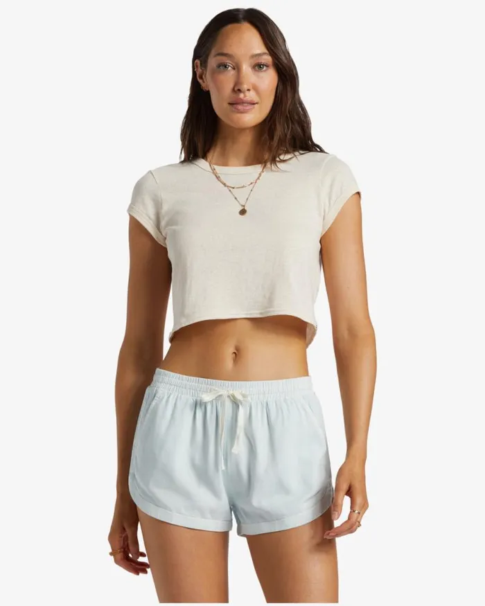 Billabong Shorts Road Trippin Elastic Waist Shorts Dusk Blue 8211 Women Billabong Shorts Road Trippin Elastic Waist Shorts Dusk Blue 8211 Women