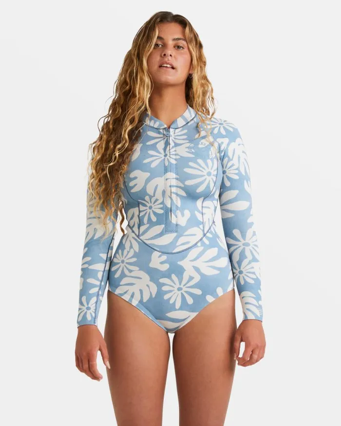Billabong Springsuits 11mm Salty Dayz Lite Natural Upcycler Front Zip Long Sleeve Springsuit Blue Shadow 8211 Women Billabong Springsuits 11mm Salty Dayz Lite Natural Upcycler Front Zip Long Sleeve Springsuit Blue Shadow 8211 Women