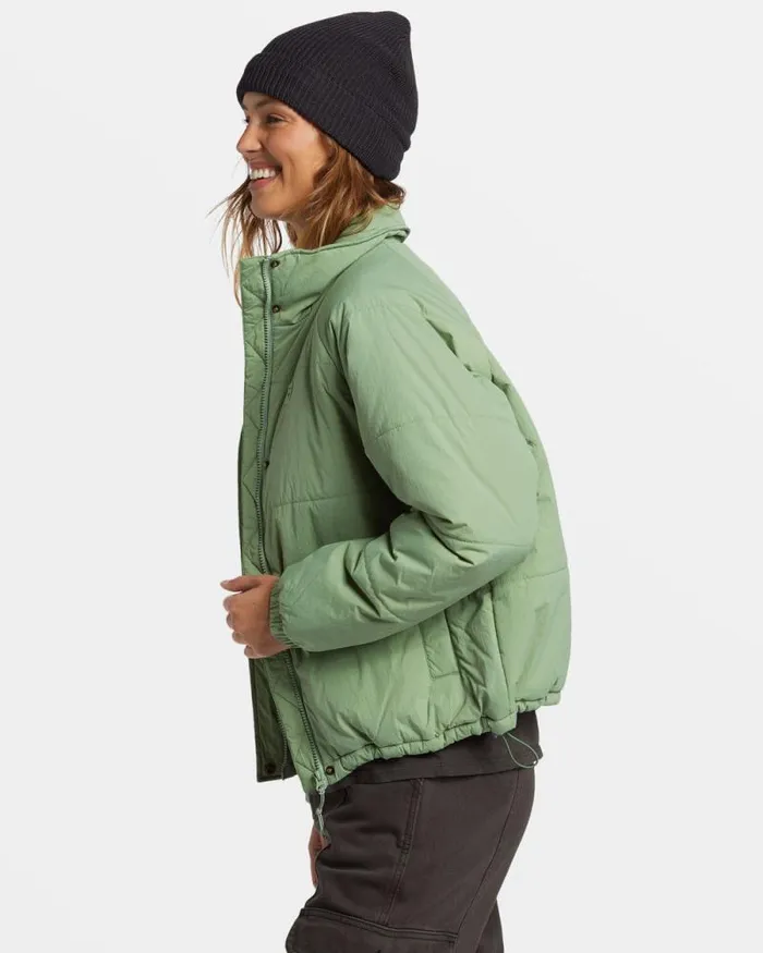Billabong Sweatshirts and Fleece High Route Puffer Jacket Salty Sage 8211 Women Billabong Sweatshirts and Fleece High Route Puffer Jacket Salty Sage 8211 Women
