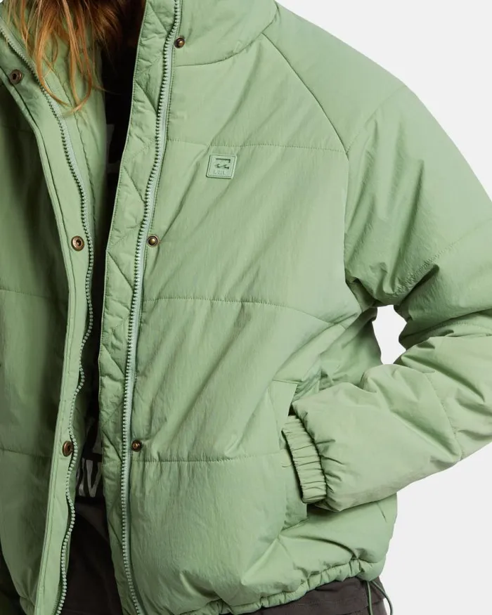 Billabong Sweatshirts and Fleece High Route Puffer Jacket Salty Sage 8211 Women Billabong Sweatshirts and Fleece High Route Puffer Jacket Salty Sage 8211 Women