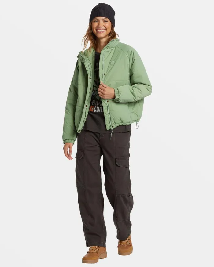 Billabong Sweatshirts and Fleece High Route Puffer Jacket Salty Sage 8211 Women Billabong Sweatshirts and Fleece High Route Puffer Jacket Salty Sage 8211 Women