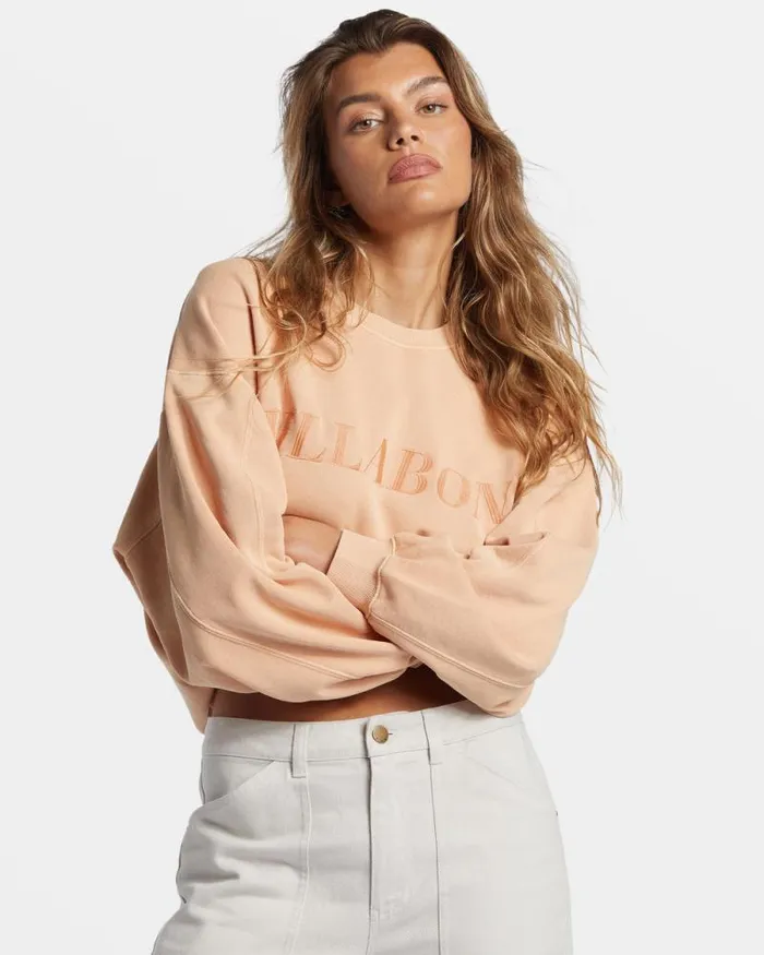 Billabong Sweatshirts and Fleece Palmin Kendal Crewneck Sweatshirt Baked Clay 8211 Women Billabong Sweatshirts and Fleece Palmin Kendal Crewneck Sweatshirt Baked Clay 8211 Women