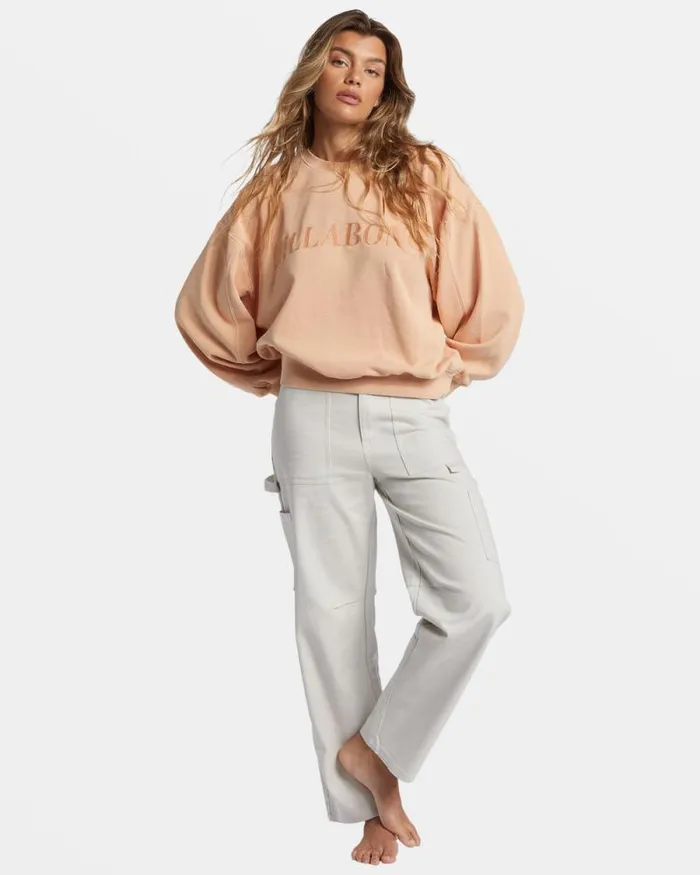 Billabong Sweatshirts and Fleece Palmin Kendal Crewneck Sweatshirt Baked Clay 8211 Women Billabong Sweatshirts and Fleece Palmin Kendal Crewneck Sweatshirt Baked Clay 8211 Women