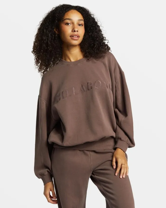 Billabong Sweatshirts and Fleece Palmin Kendal Crewneck Sweatshirt Kona 8211 Women Billabong Sweatshirts and Fleece Palmin Kendal Crewneck Sweatshirt Kona 8211 Women