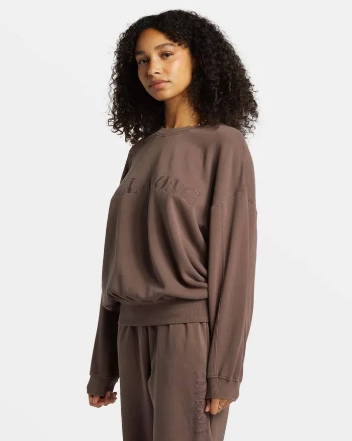 Billabong Sweatshirts and Fleece Palmin Kendal Crewneck Sweatshirt Kona 8211 Women Billabong Sweatshirts and Fleece Palmin Kendal Crewneck Sweatshirt Kona 8211 Women