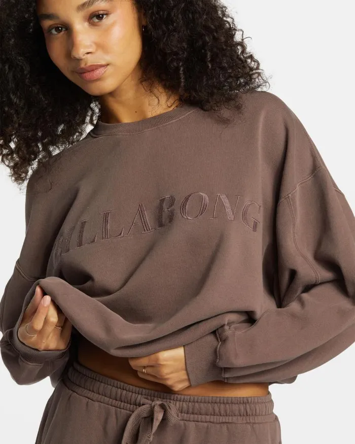 Billabong Sweatshirts and Fleece Palmin Kendal Crewneck Sweatshirt Kona 8211 Women Billabong Sweatshirts and Fleece Palmin Kendal Crewneck Sweatshirt Kona 8211 Women