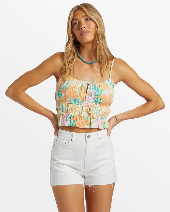 Billabong Tops Sunkissed Cropped Cami Top Multi 8211 Women