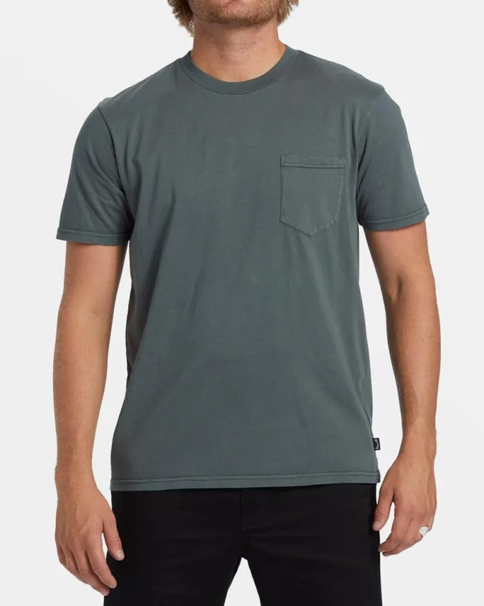 Billabong Wave Washed Essentials Essential TShirt Slate Green 8211 Men