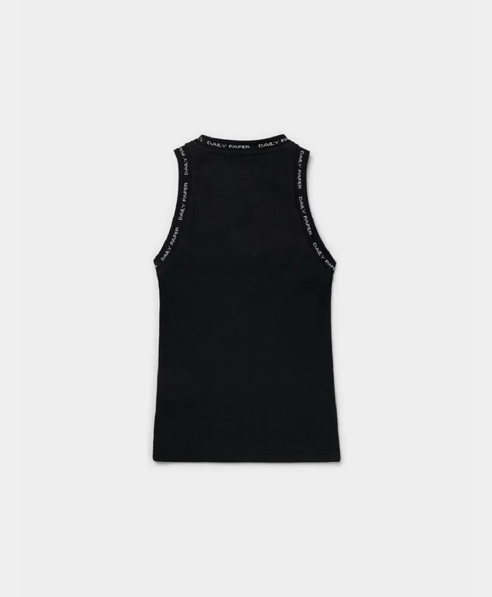Black Erib Tank Top Black Women Daily Paper Tops