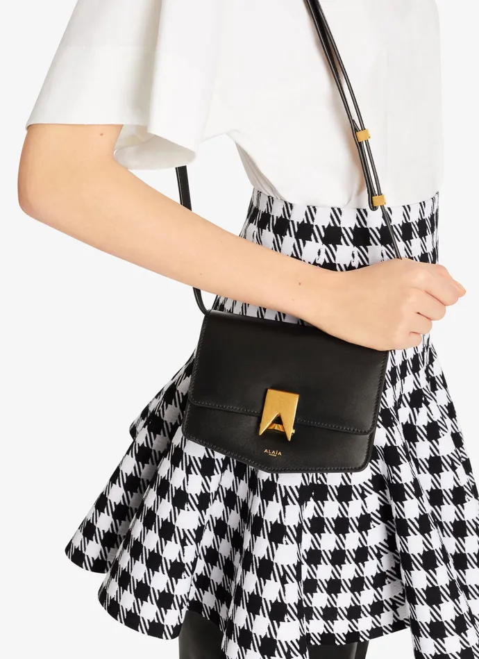 Black Le Papa Small Bag In Calfskin Women Alaa CrossBody Bags Black Le Papa Small Bag In Calfskin Women Alaa CrossBody Bags