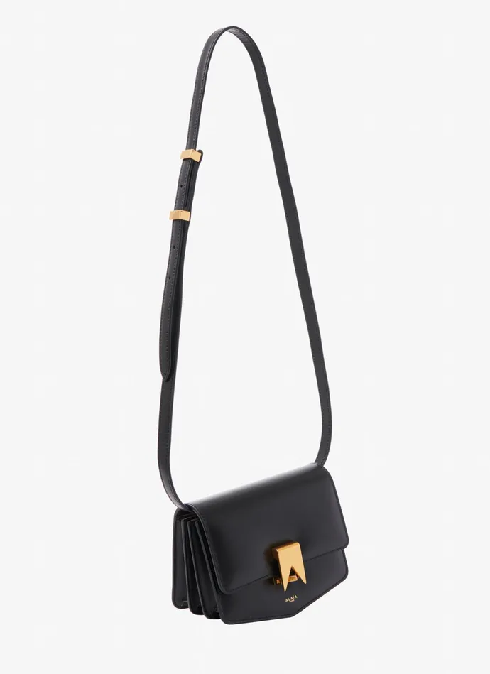 Black Le Papa Small Bag In Calfskin Women Alaa CrossBody Bags Black Le Papa Small Bag In Calfskin Women Alaa CrossBody Bags