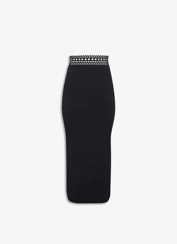 Black MAXI KNIT VIENNE SKIRT Women Alaa Skirts