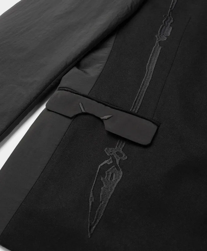 Black Rabee Blazer Men Daily Paper Jackets