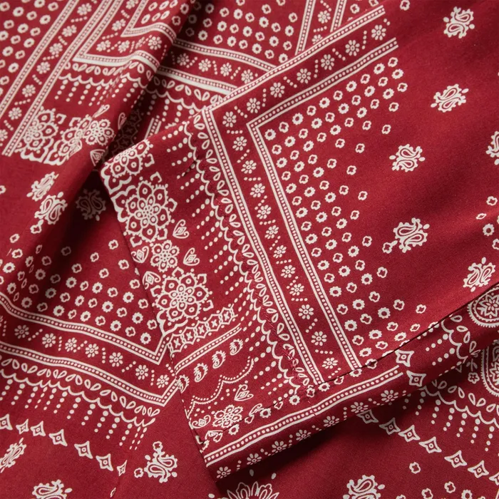 Blouses Women Stetson Red Bandana Patchwork Blouse Red