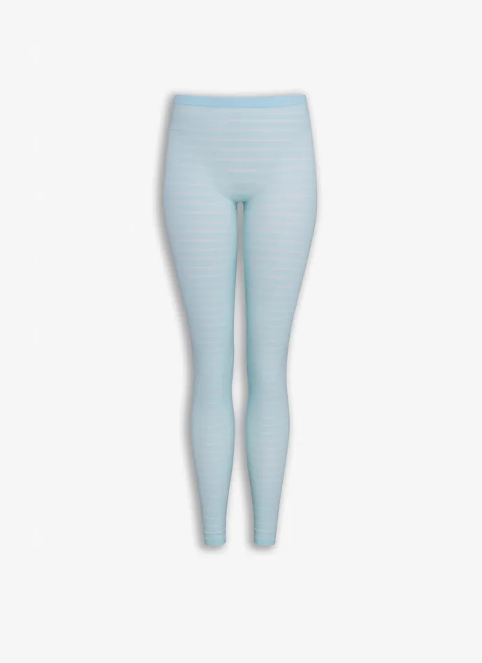 Blue SHEER STRIPES LEGGING Women Alaa Bodysuits and Leggings
