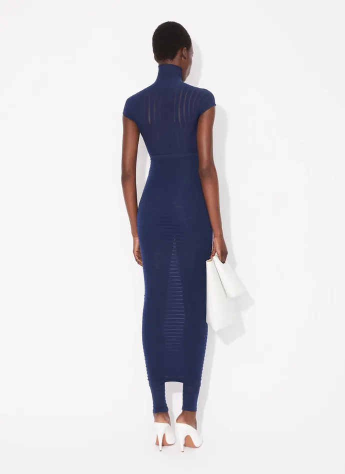 Blue SHEER STRIPES LEGGING Women Alaa Bodysuits and Leggings