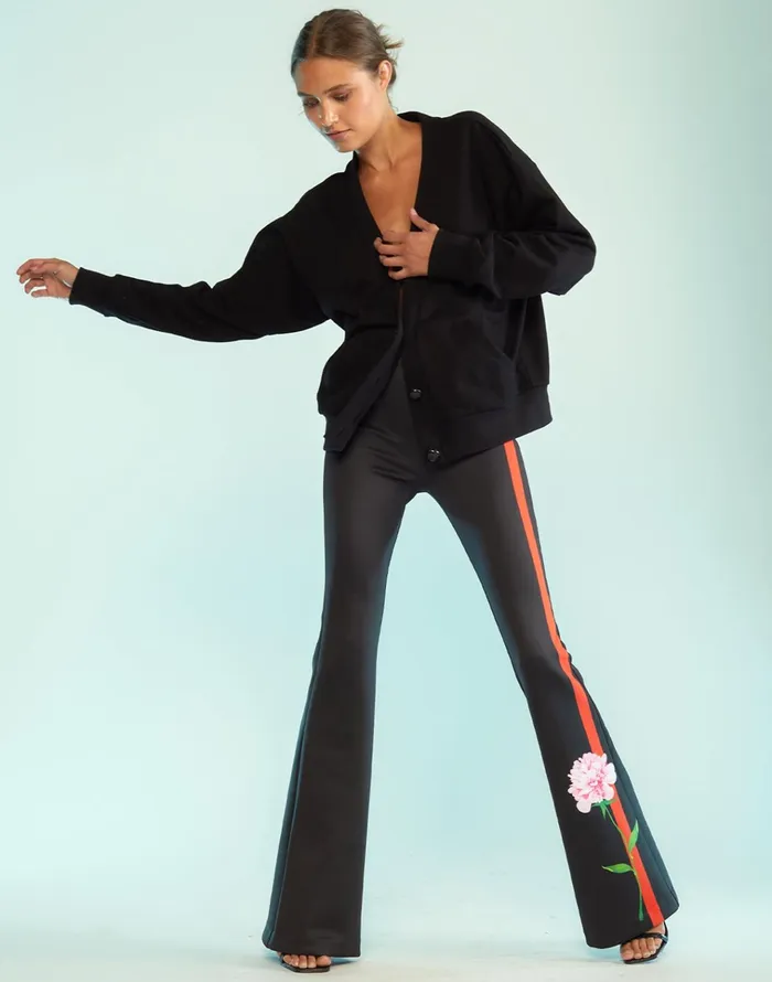 Bonded Fit And Flare Pant 8211 Blkrd Women Cynthia Rowley Bottoms