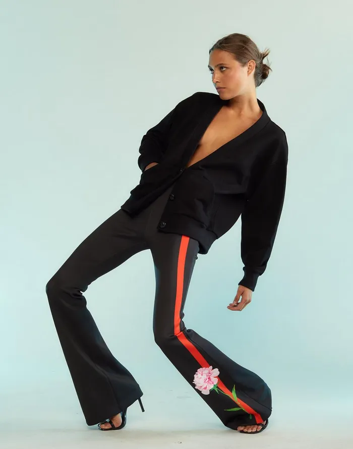 Bonded Fit And Flare Pant 8211 Blkrd Women Cynthia Rowley Bottoms
