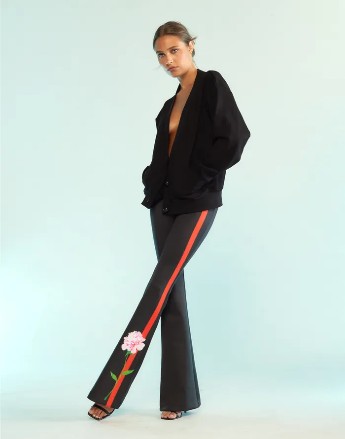 Bonded Fit And Flare Pant 8211 Blkrd Women Cynthia Rowley Bottoms