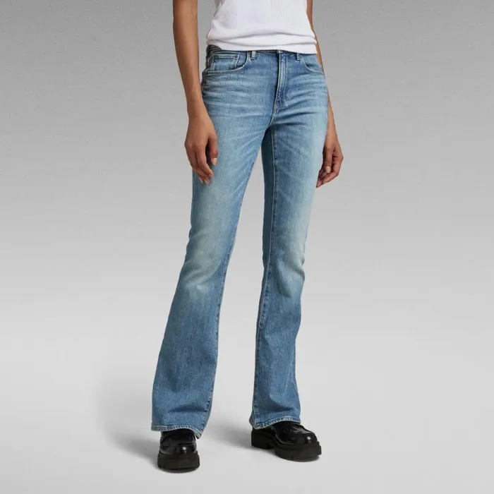 Bootcut and Flare Women GStar RAW 3301 Flare Jeans Antique Faded Blue Opal
