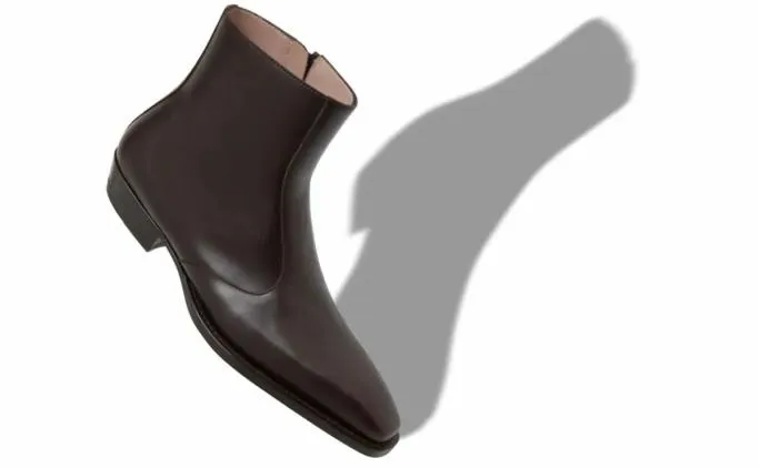 Boots Men Manolo Blahnik SLOANEBrown Calf Leather Ankle Boots